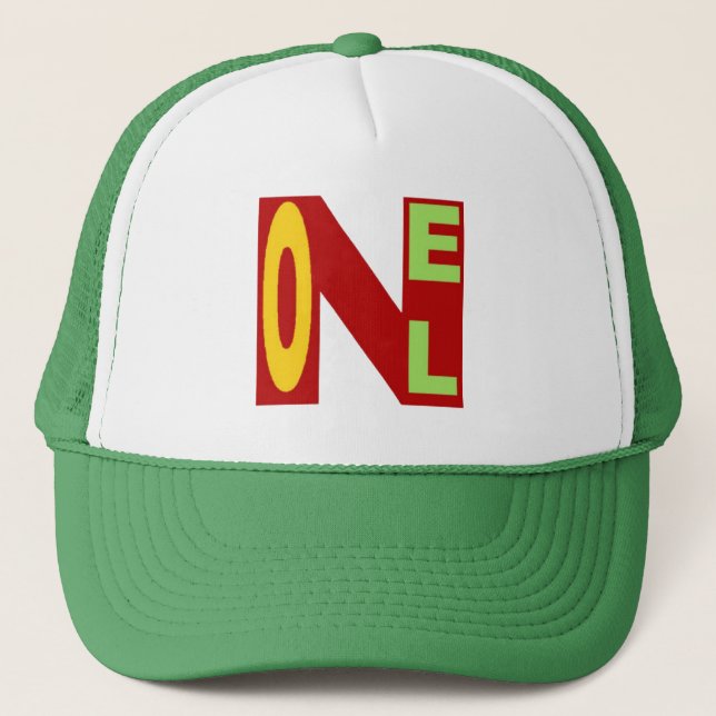 Boné Casquette trucker  blanc vert  DESIGN   NOEL (Frente)