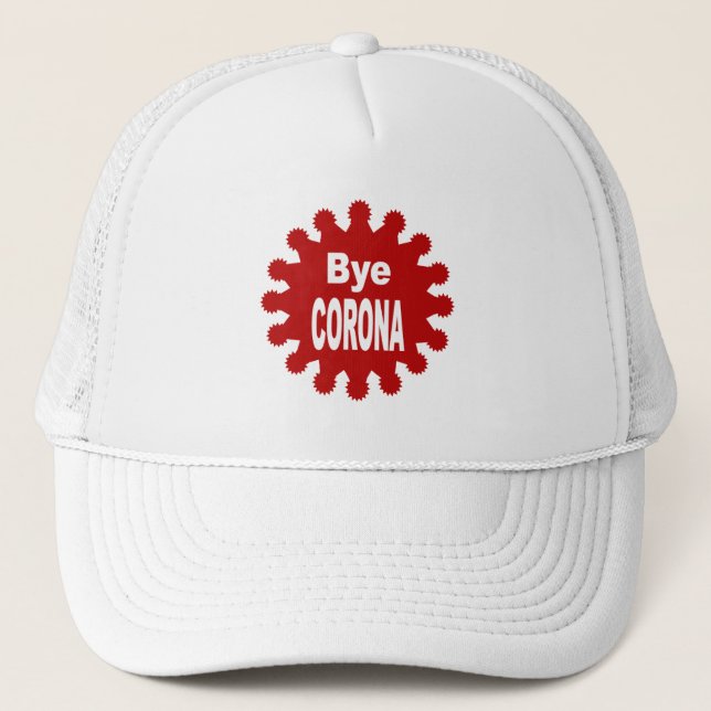 Boné casquette trucker blanche  Bye CORONA (Frente)