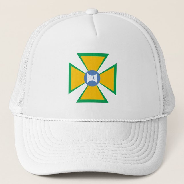 Boné Casquette Trucker blanche DESIGN BRAZIL (Frente)