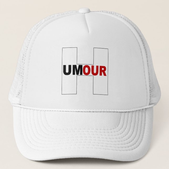 Boné casquette trucker blanche  HUMOUR (Frente)