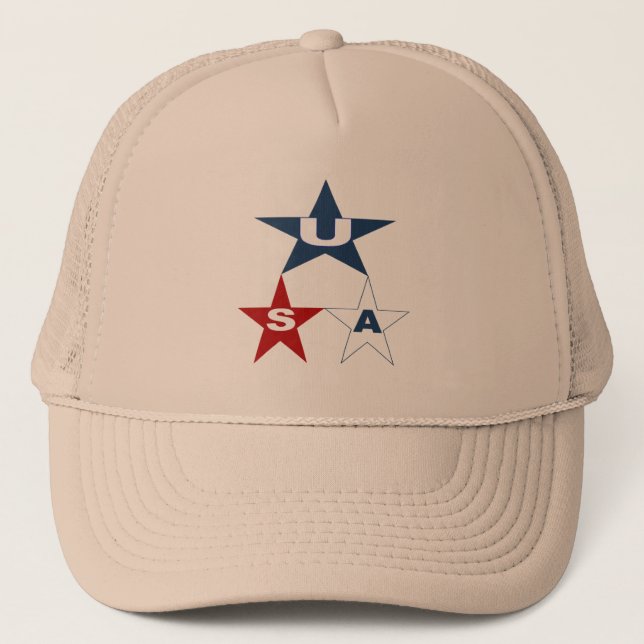 Boné Casquette Trucker kaki DESIGN USA (Frente)