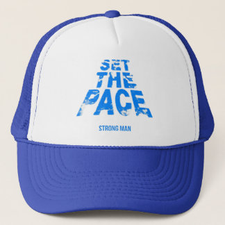 Boné casquette trucker set the pace bleu