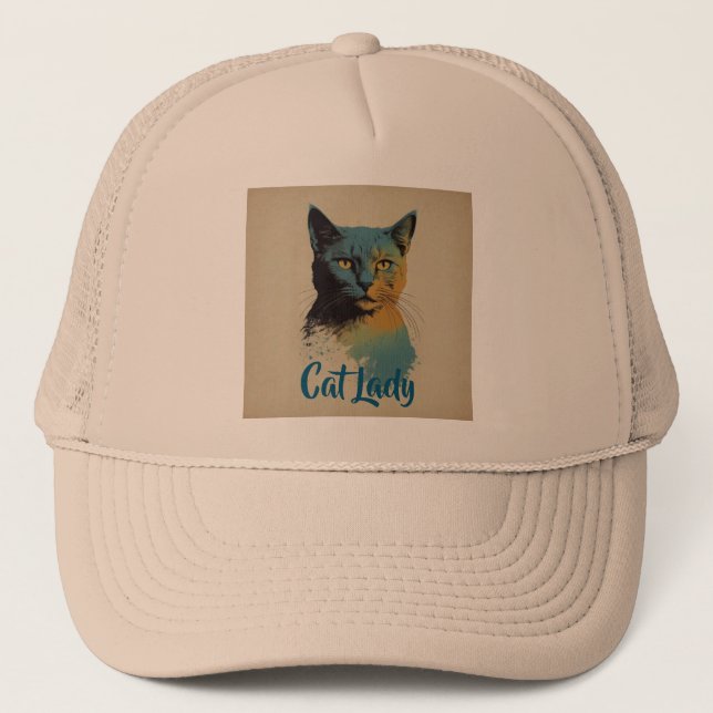 Boné Cat Lady Trucker Hat (Frente)