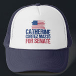 Boné Catherine Cortez Masto para a Eleição do Senado Ne<br><div class="desc">Catherine Cortez Masto para o Senado dos EUA. Um chapéu político democrata de Nevada com a bandeira americana em vermelho,  branco e azul. Votem em Cortez-Masto para Senador nas eleições de 2022.</div>