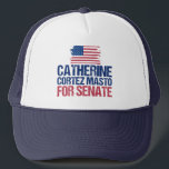 Boné Catherine Cortez Masto para a Eleição do Senado Ne<br><div class="desc">Catherine Cortez Masto para o Senado dos EUA. Um chapéu político democrata de Nevada com a bandeira americana em vermelho,  branco e azul. Votem em Cortez-Masto para Senador nas eleições de 2022.</div>