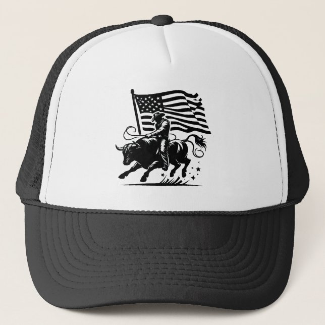 Boné Cavaleiro de Touro Americano Rodeio (Frente)