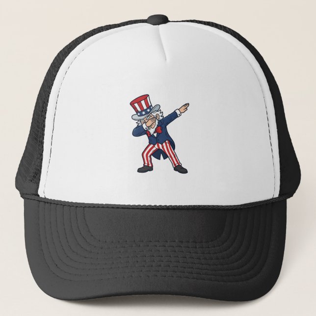 Boné Cavalheiro Patriótico Dabbing Design Vetorial Vint (Frente)