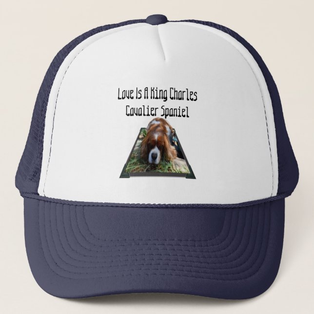 Boné Cavalier Spaniel Popout Art, Truckers Hat (Frente)