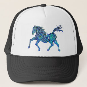 Boné Cavalo azul pintado