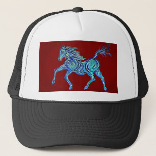 Boné Cavalo azul pintado
