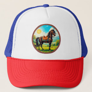 Boné Cavalo Com Fundo Vibrante