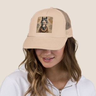 Boné Cavalo na moda com Óculos - Arte Venenosa Engraçad