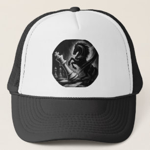 Boné Cavalo Negro Dramático vs. Rei - Trabalho de arte 