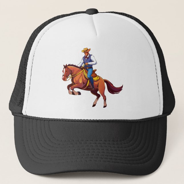 Boné Cavalo saltando com o homem (Frente)