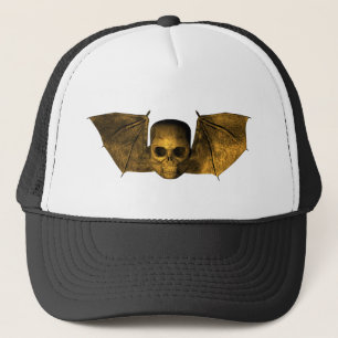 Boné Caveira Com Asas De Bat