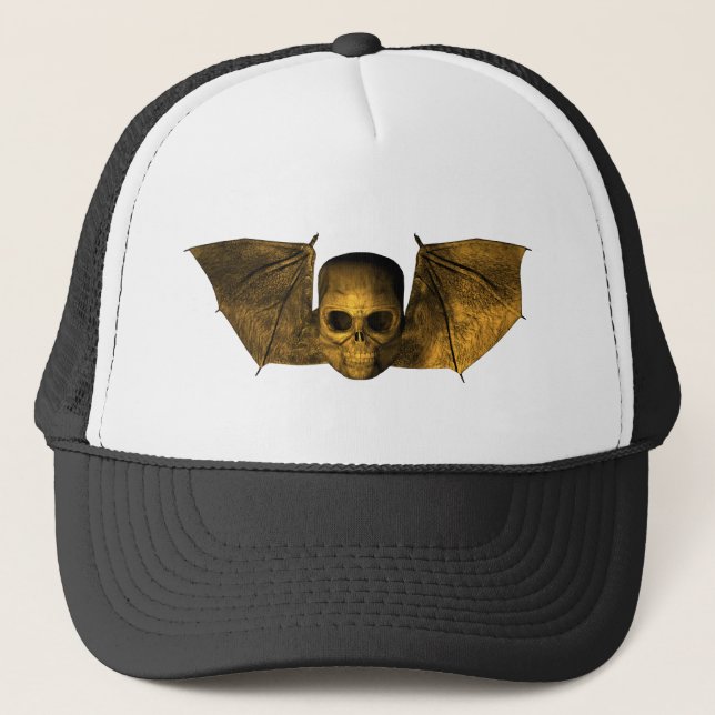 Boné Caveira Com Asas De Bat (Frente)