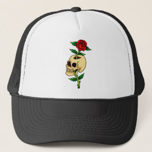 Boné Caveira com Rosa
