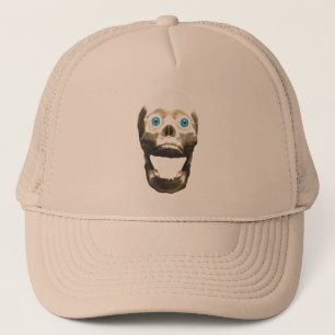 Boné Caveira Gótica Gritante - Horror de Halloween