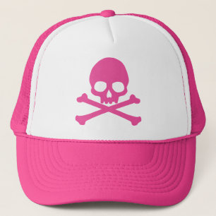 Boné Caveira Rosa Simples e Crossbones