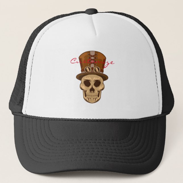 Boné Caveira Steampunk em Top Hat Thunder_Cove (Frente)