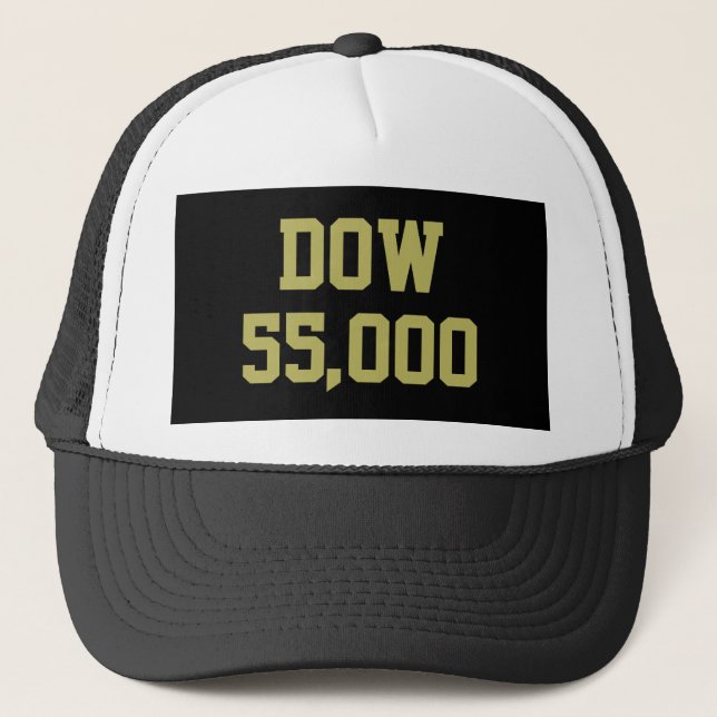 Boné Celebração do Dow 55.000 no Mercado de Ações (Frente)