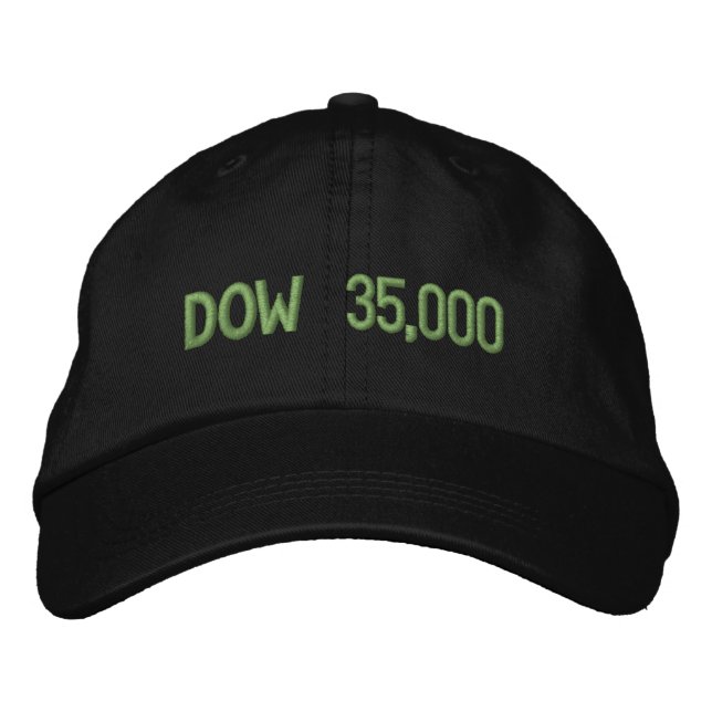 Boné Celebração do mercado de ações da Dow 35000 (Frente)