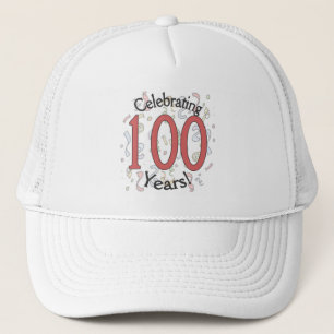 Boné Celebrando o chapéu de confete de 100 anos