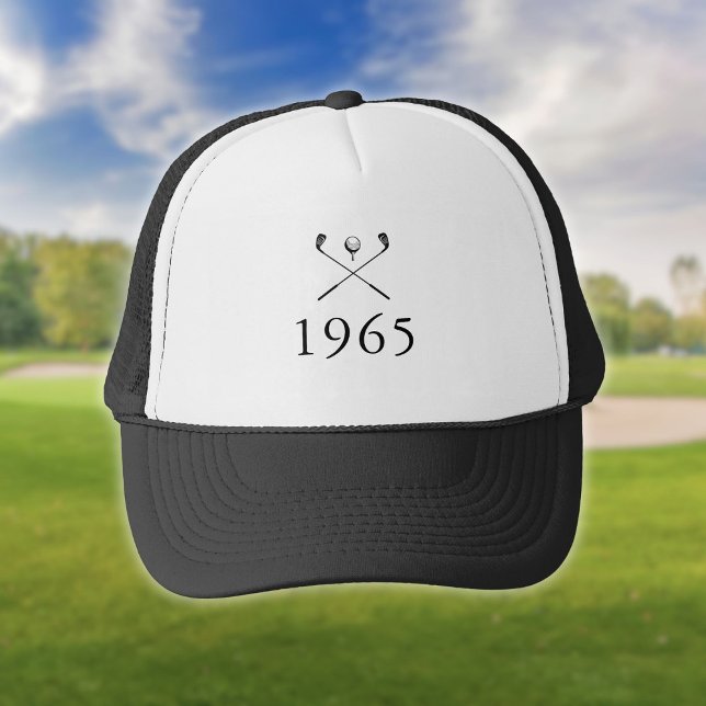 Boné Células de Golfe do Ano de Nascimento Personalizad (Personalized Birth Year Golf Clubs Trucker Hat)