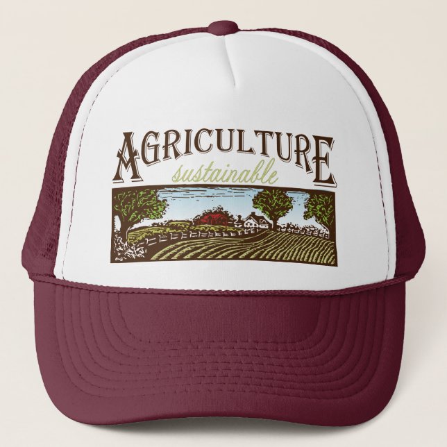 Boné Cena da fazenda da agricultura sustentável (Frente)