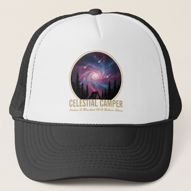 Boné Cenário Noturno da Galáxia do Acampamento Celestia (Frente)