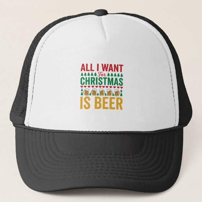 Boné Cerveja de Natal Design Divertido de Bebida de Fer (Frente)