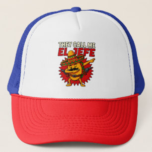 Boné Chamam-me El Jefe Taco Funny Chefe Cinco De Mayo