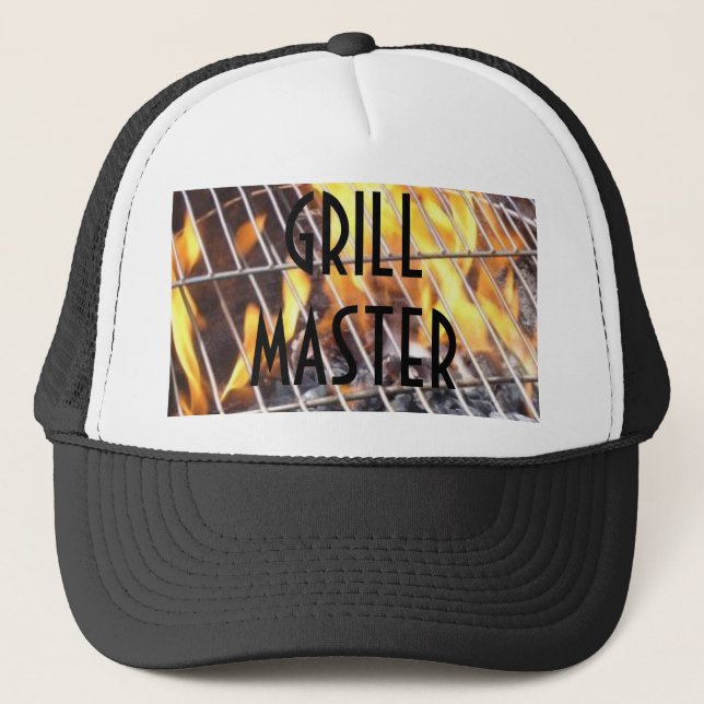 Boné Chamas em uma grade, GRILLMASTER (Frente)