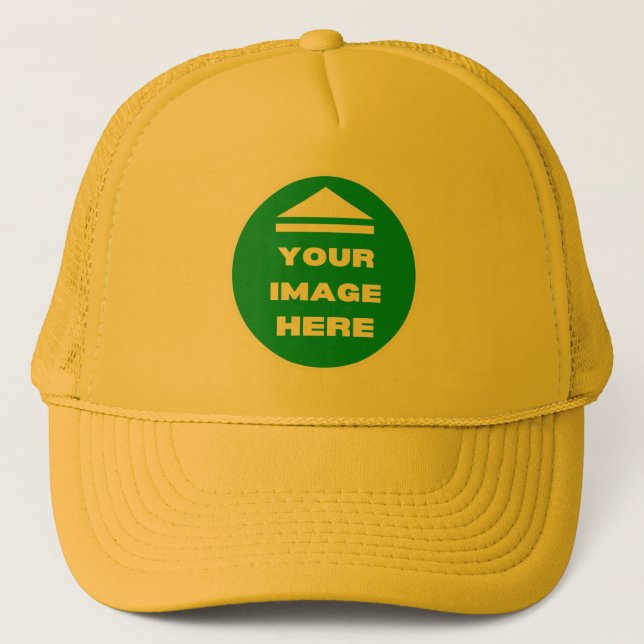 Boné Chapéu - Adicione sua imagem - Amarelo - Personali (Frente)