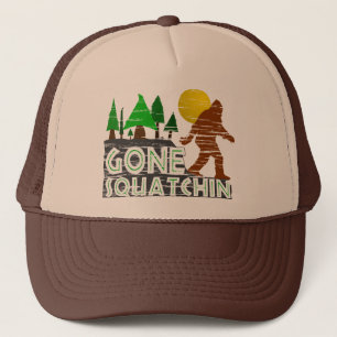 Boné Chapéu afligido vintage ido de Squatchin