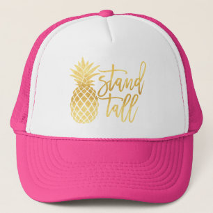 Boné Chapéu alto do camionista do suporte Dourado do