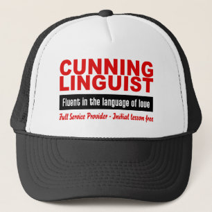 Boné Chapéu astuto do lingüista - escolha a cor