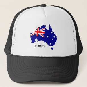 Boné Chapéu australiano, patriótico, mapa, bandeira aus