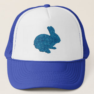 Boné Chapéu azul do coelhinho da Páscoa da silhueta d