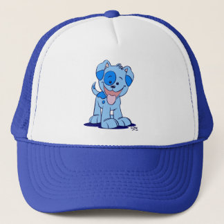 Boné Chapéu azul pequeno do camionista do filhote de