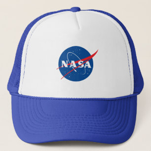 Boné Chapéu Básico Icônico da NASA (Branco/Azul Netuno)