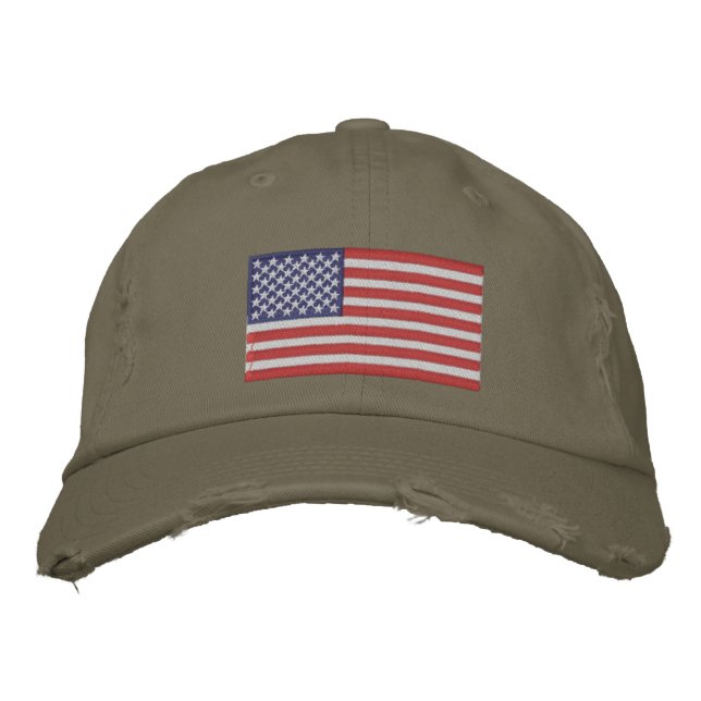 Boné Chapéu Bordado Bandeira Americana (Frente)