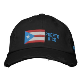 Boné Chapéu Bordado Bandeira Boricua de Porto Rico