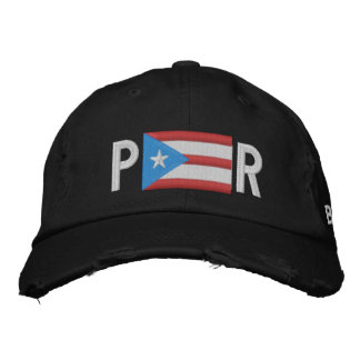 Boné Chapéu Bordado Bandeira de Porto Rico Boricua