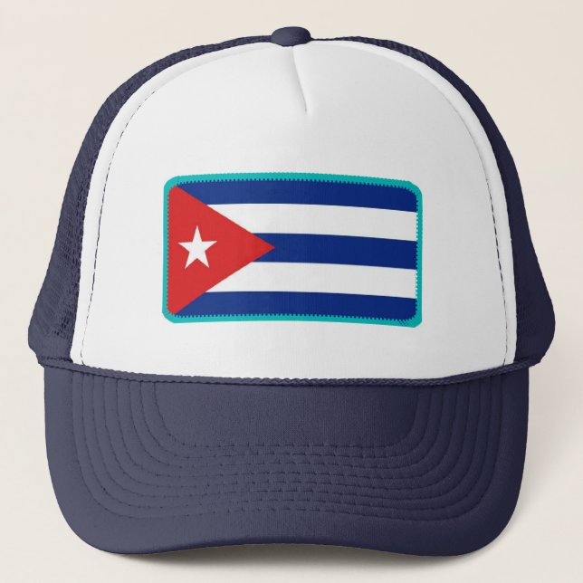 Boné Chapéu bordado bandeira do efeito de Cuba (Frente)