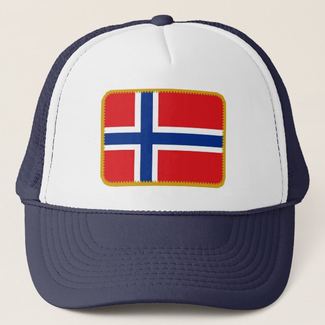 Boné Chapéu bordado bandeira do efeito de Noruega (Frente)