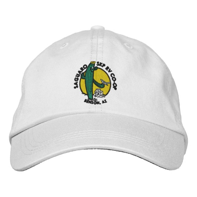 Boné Chapéu Bordado - Branco (Frente)