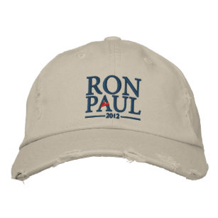 Boné Chapéu bordado de Ron Paul 2012