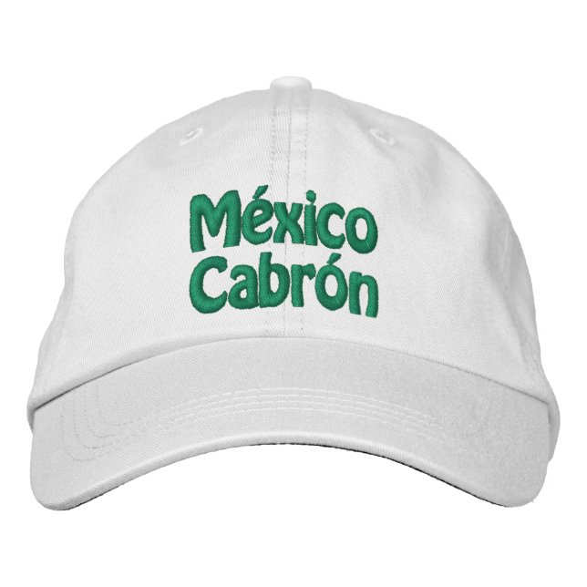 Boné Chapéu Bordado México Cabrón (Frente)