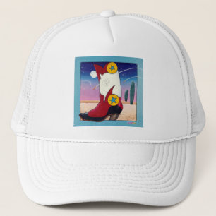 Boné Chapéu - bota de vaqueiro, vestida toda acima